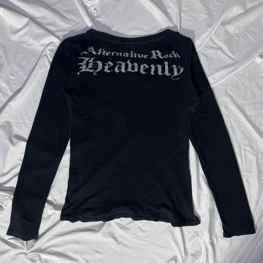 [BUNJANG] Vintage Skull Lettering Long Sleeve T-Shirt / 빈티지 스컬 레터링 롱슬리브