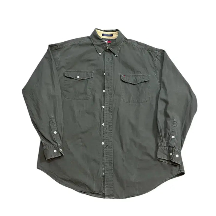 [BUNJANG] Tommy Hilfiger Vintage Two-Pocket Shirt / 타미 힐피거 빈티지 투포켓 셔츠