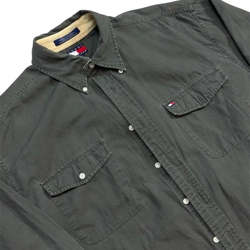 [BUNJANG] Tommy Hilfiger Vintage Two-Pocket Shirt / 타미 힐피거 빈티지 투포켓 셔츠