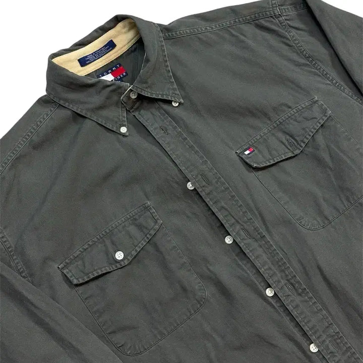 [BUNJANG] Tommy Hilfiger Vintage Two-Pocket Shirt / 타미 힐피거 빈티지 투포켓 셔츠