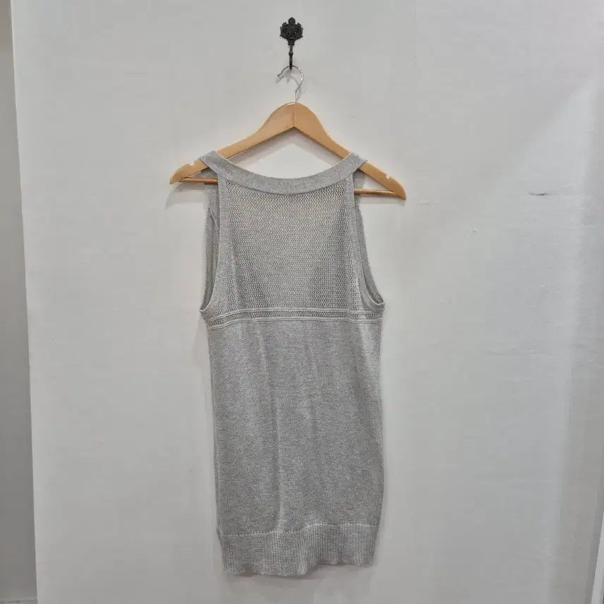 [BUNJANG] Gray Knit Vest Cardigan / 회색 니트 조끼 가디건