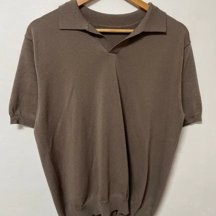 [BUNJANG] Cocoa Beige Spandex Short-Sleeve Knit (Size 95-100) / 95-100 코코아베이지 스판 반팔 니트
