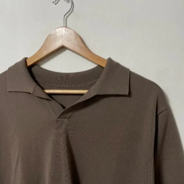 [BUNJANG] Cocoa Beige Spandex Short-Sleeve Knit (Size 95-100) / 95-100 코코아베이지 스판 반팔 니트