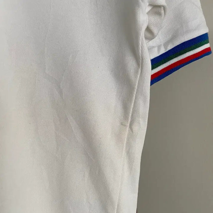 [BUNJANG] Asics White Vintage Polo Shirt / 아식스 화이트 빈티지 폴로셔츠