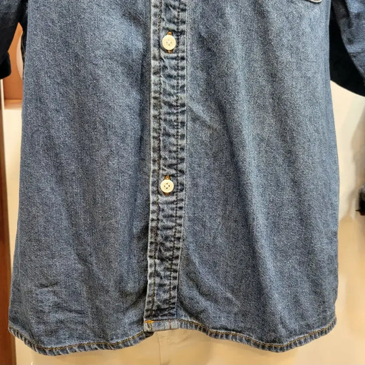 [BUNJANG] True Religion Half Sleeve Denim Shirt / 트루릴리젼 하프 슬리브 데님 셔츠