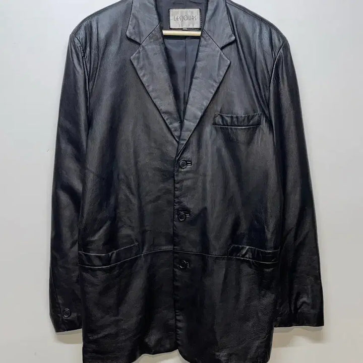 [BUNJANG] Black Lambskin Leather Jacket / 램스킨 블랙 레더 자켓
