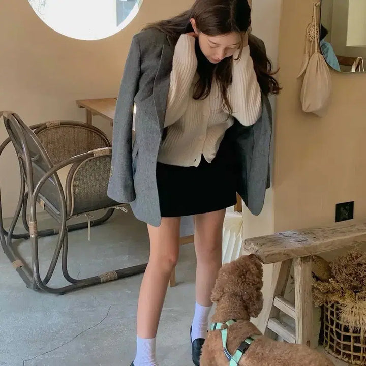 [BUNJANG] Magnet Archive Gray Wool Jacket (Transitional) / 샵마그넷_그레이 울자켓 (간절기용)