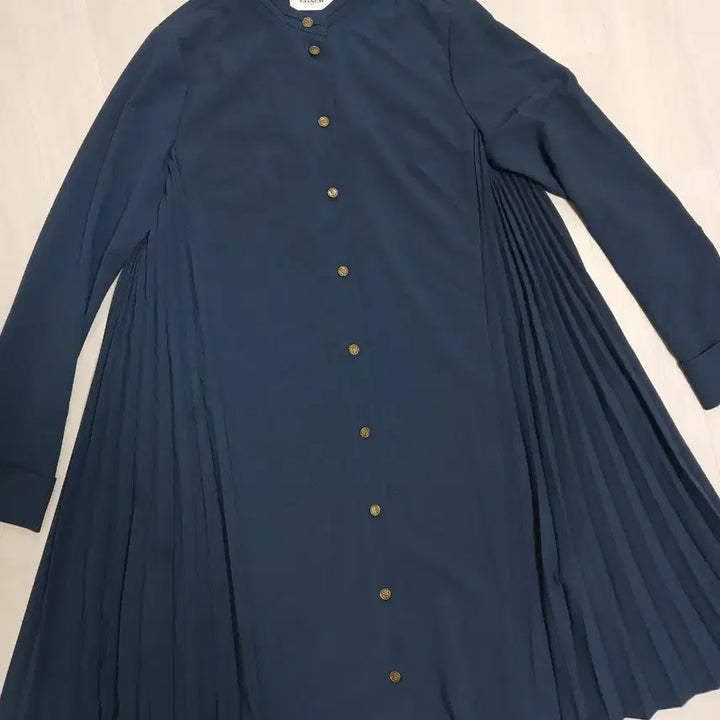 [BUNJANG] Coach Navy Pleated Dress Jacket (L) / 코치 네이비 플리츠  원피스 겸 자켓 (L)