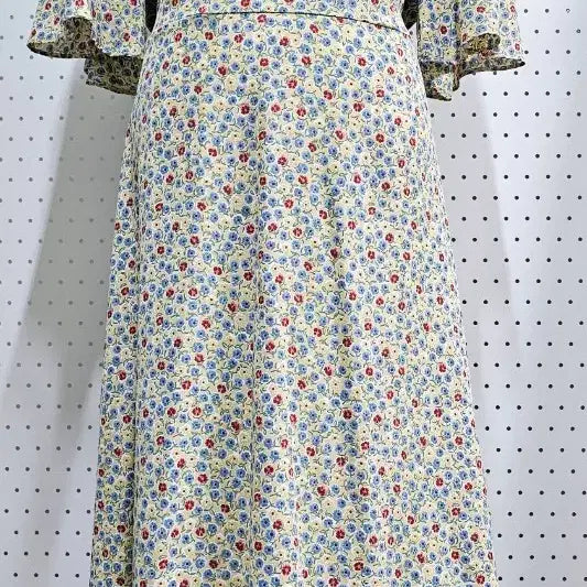 [BUNJANG] Romistory Ruffle Sleeve Floral Long Dress / 로미스토리 원피스 러플소매 잔꽃원피스 여름 롱원피스