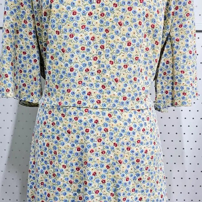 [BUNJANG] Romistory Ruffle Sleeve Floral Long Dress / 로미스토리 원피스 러플소매 잔꽃원피스 여름 롱원피스