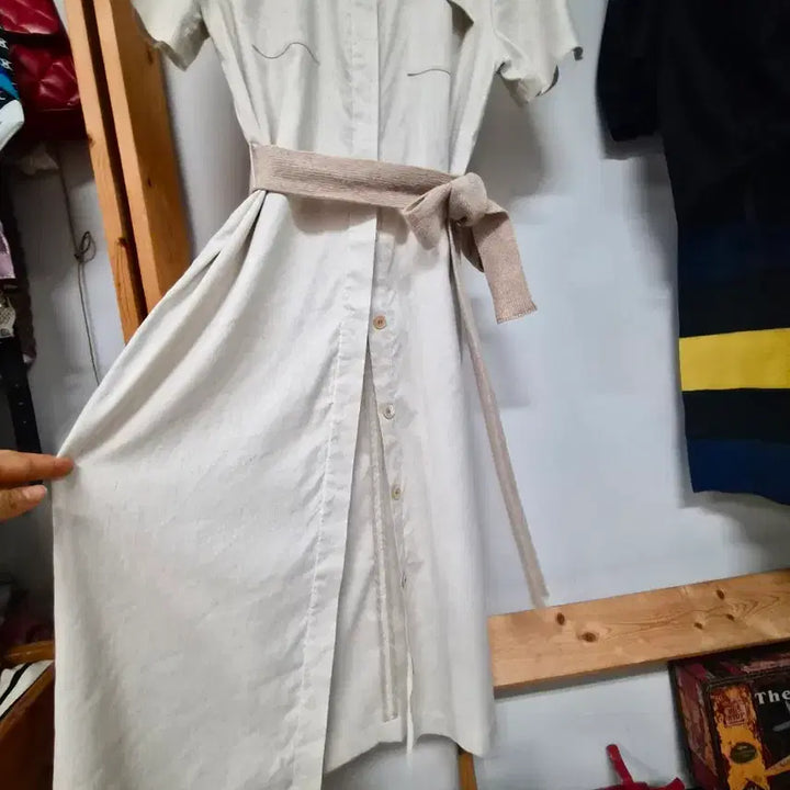 [BUNJANG] AccBee Island Linen Shirt Dress / AccBee 아일랜드 린넨 셔츠 원피스