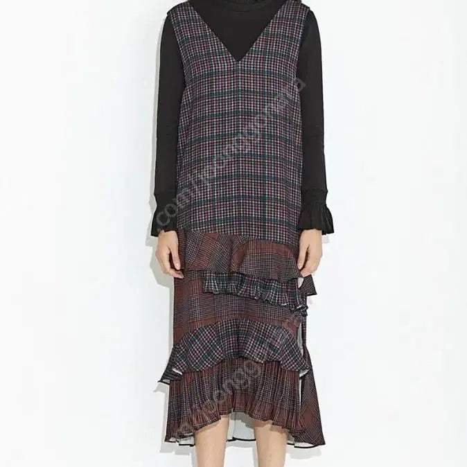 [BUNJANG] Lucky Chouette Checkered Dress / 럭키슈에뜨 체크 원피스 새제품