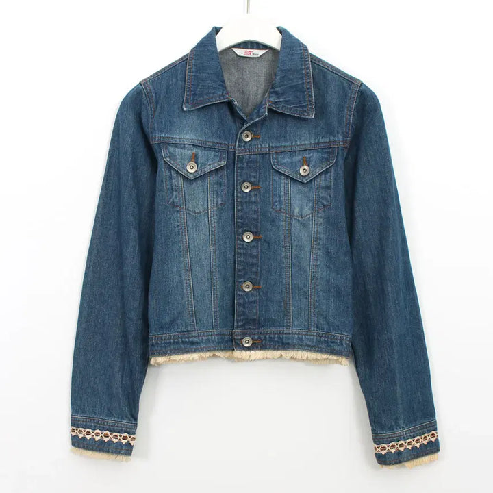 [BUNJANG] Japanese Vintage Fringe Denim Jacket / 일본 빈티지 프린지 데님 청 자켓
