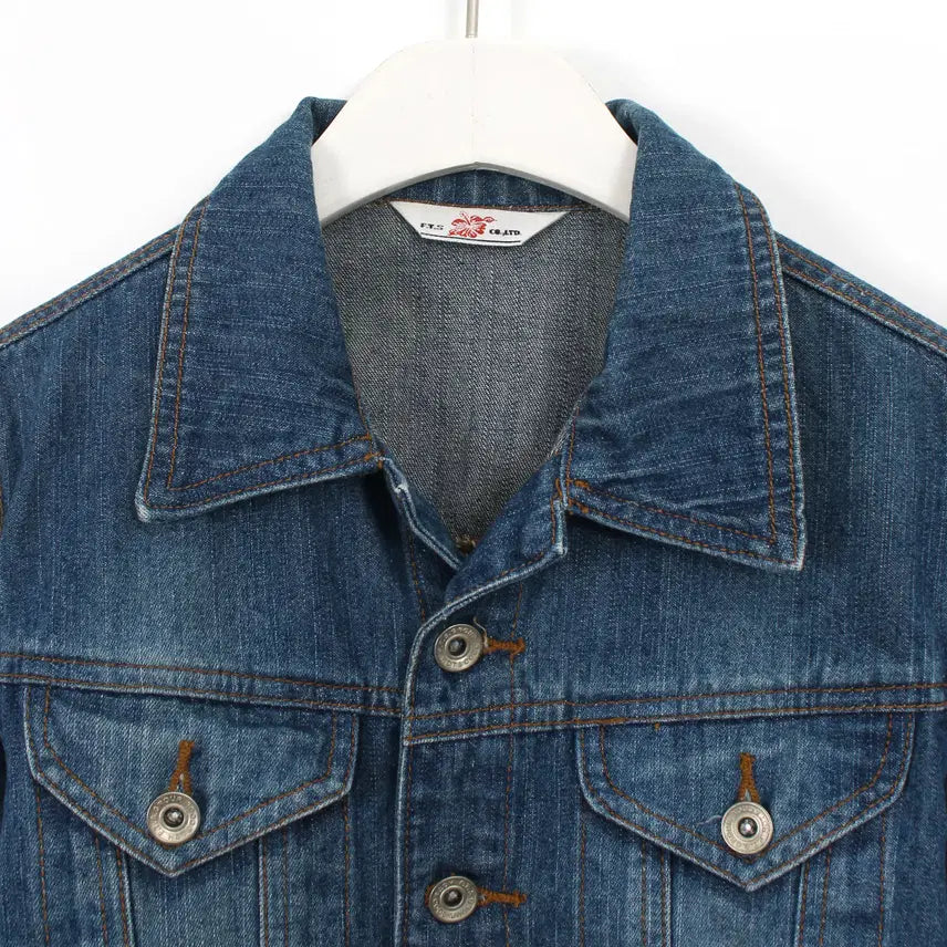 [BUNJANG] Japanese Vintage Fringe Denim Jacket / 일본 빈티지 프린지 데님 청 자켓