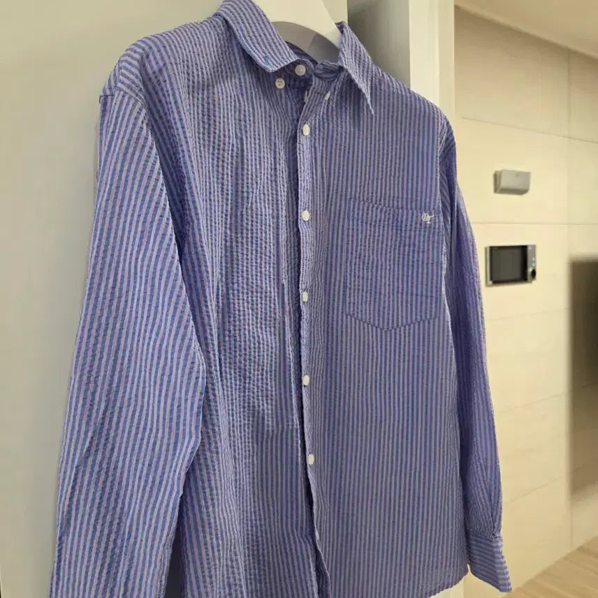 [SOLD OUT] M) 던스트 유니섹스 시어서커 스트라이프 셔츠