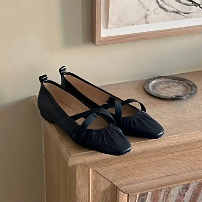 [BUNJANG] La Belle Blanc Swan Ballerina Shoes (225~230) / 라벨르블랑 스완 발레리나 슈즈 225~230