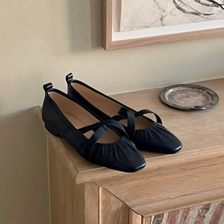 [BUNJANG] La Belle Blanc Swan Ballerina Shoes (225~230) / 라벨르블랑 스완 발레리나 슈즈 225~230