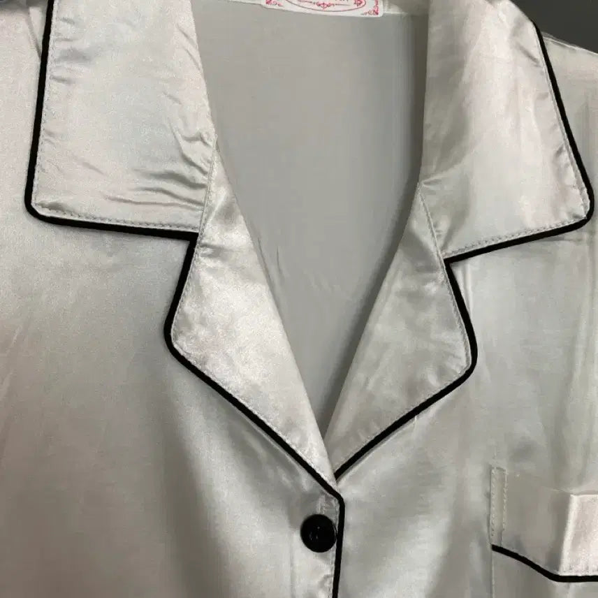 [BUNJANG] Satin Pajama Shirt Dress - New with Tags / [택없는 새상품 ] 새틴 파자마 셔츠 원피스 홈웨어 실키원피스잠옷