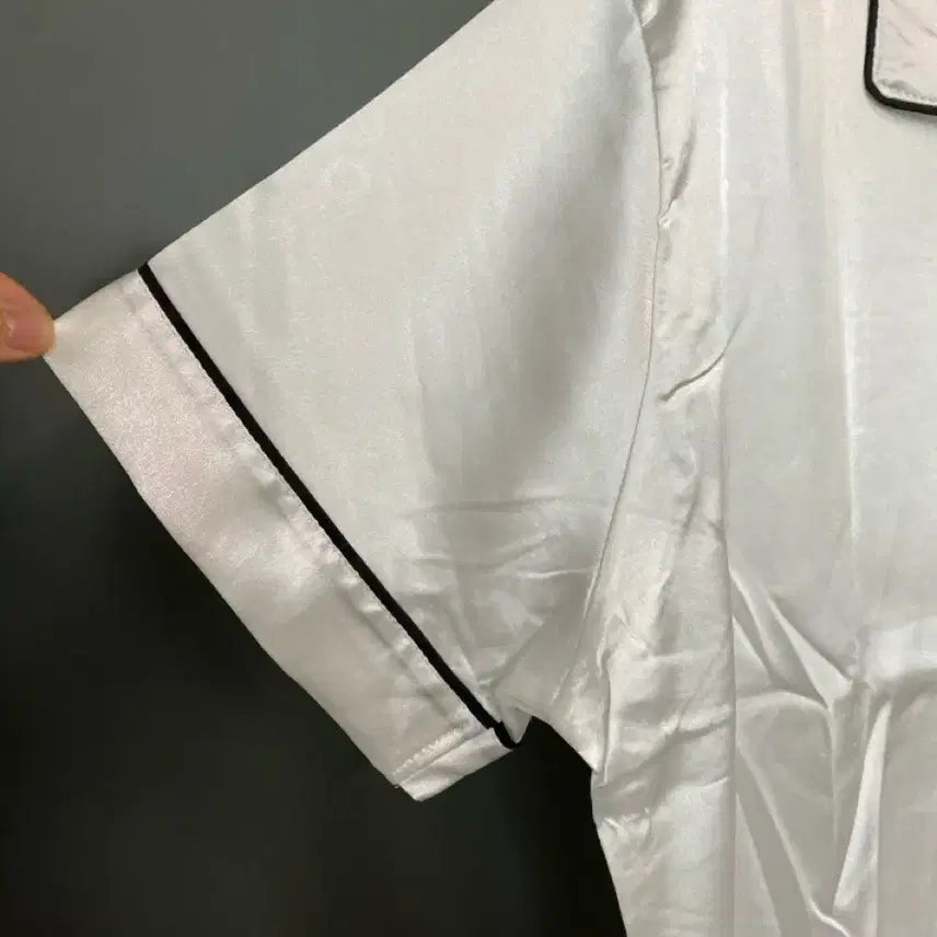[BUNJANG] Satin Pajama Shirt Dress - New with Tags / [택없는 새상품 ] 새틴 파자마 셔츠 원피스 홈웨어 실키원피스잠옷