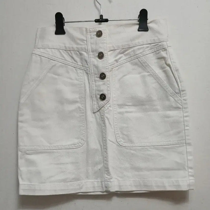 [BUNJANG] Lucky Chouette White Denim Skirt Size 36 / 럭키슈에뜨 화이트 데님 치마 스커트 사이즈 36