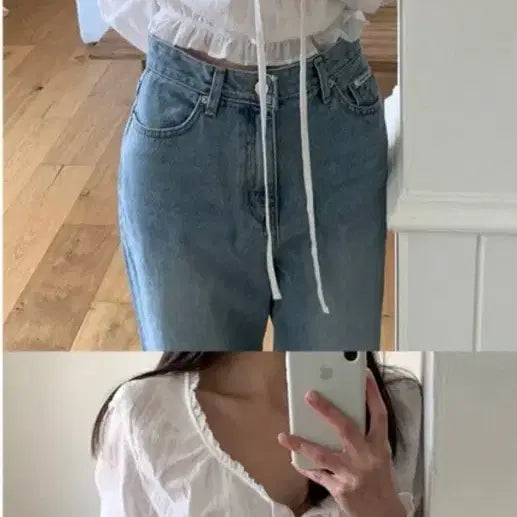 [BUNJANG] Frill Tie Blouse / 프릴 끈 블라우스
