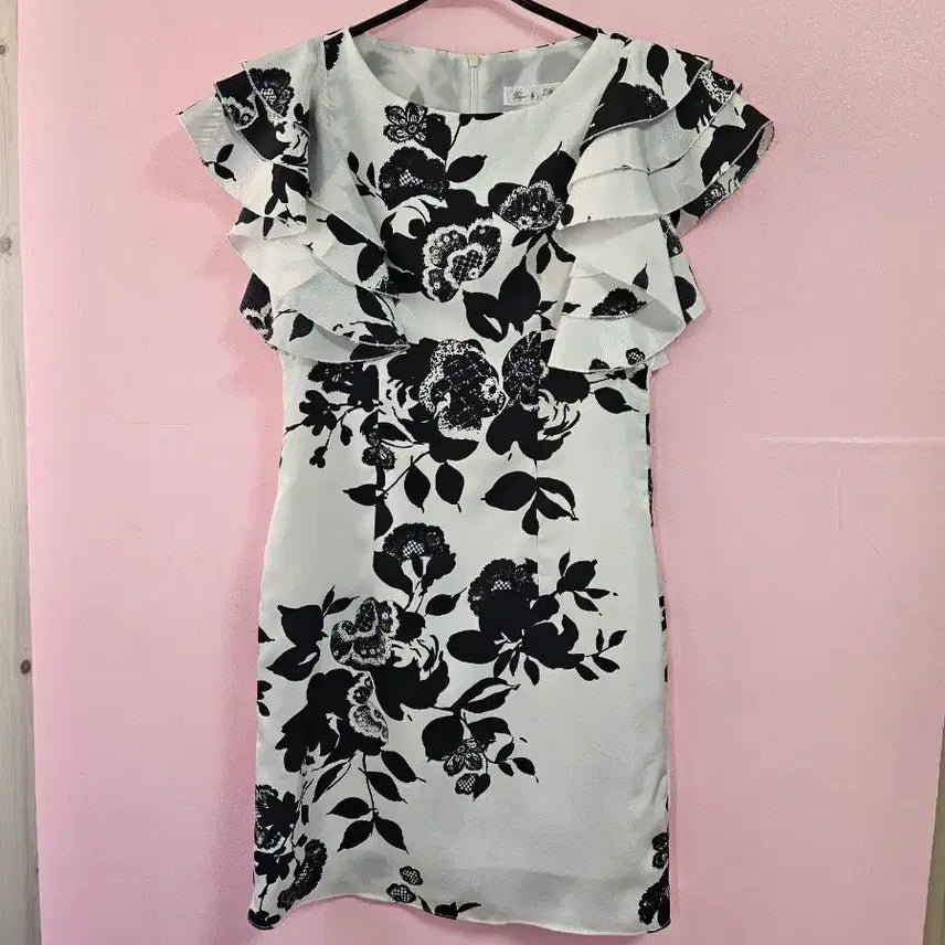 [BUNJANG] Flower Pattern Frill Mini Dress / 플라워 패턴 프릴 미니 원피스