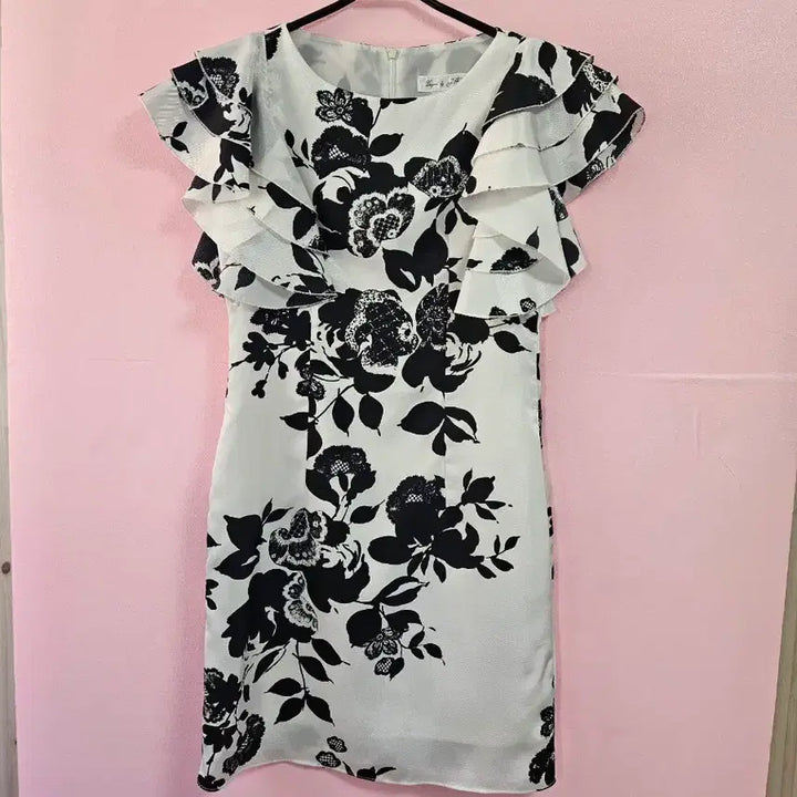 [BUNJANG] Flower Pattern Frill Mini Dress / 플라워 패턴 프릴 미니 원피스