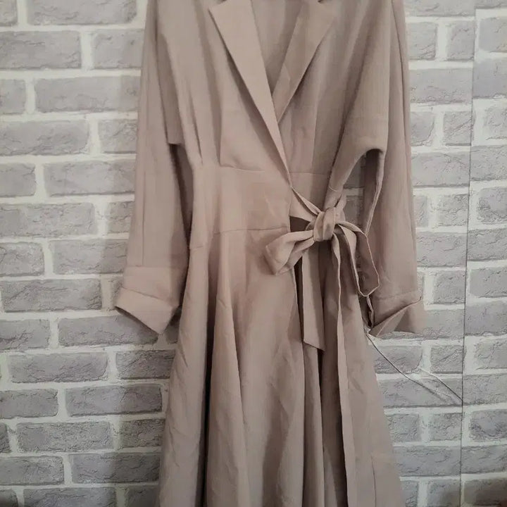 [BUNJANG] K-DABA Wrap Style Long Shirt Dress / K-DABA 랩 스타일 셔츠롱 원피스/알뜰한여우