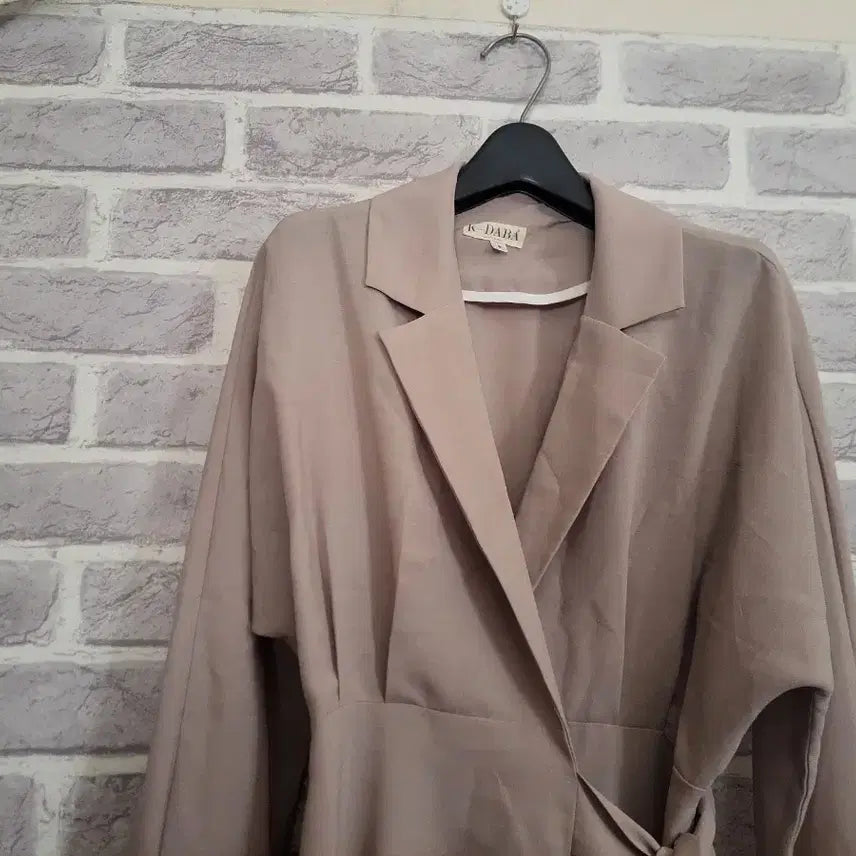 [BUNJANG] K-DABA Wrap Style Long Shirt Dress / K-DABA 랩 스타일 셔츠롱 원피스/알뜰한여우