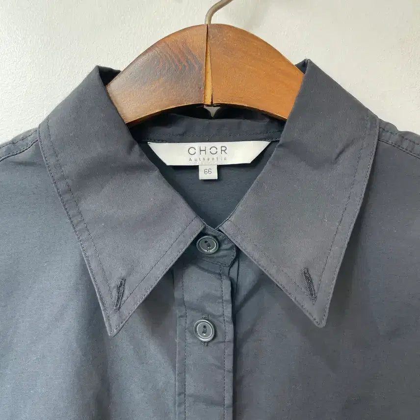 [BUNJANG] Chor Nylon Blend Black Shirt / Chor 나일론 블랙 셔츠 66
