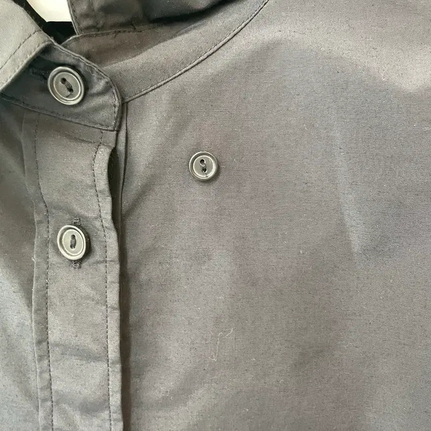 [BUNJANG] Chor Nylon Blend Black Shirt / Chor 나일론 블랙 셔츠 66