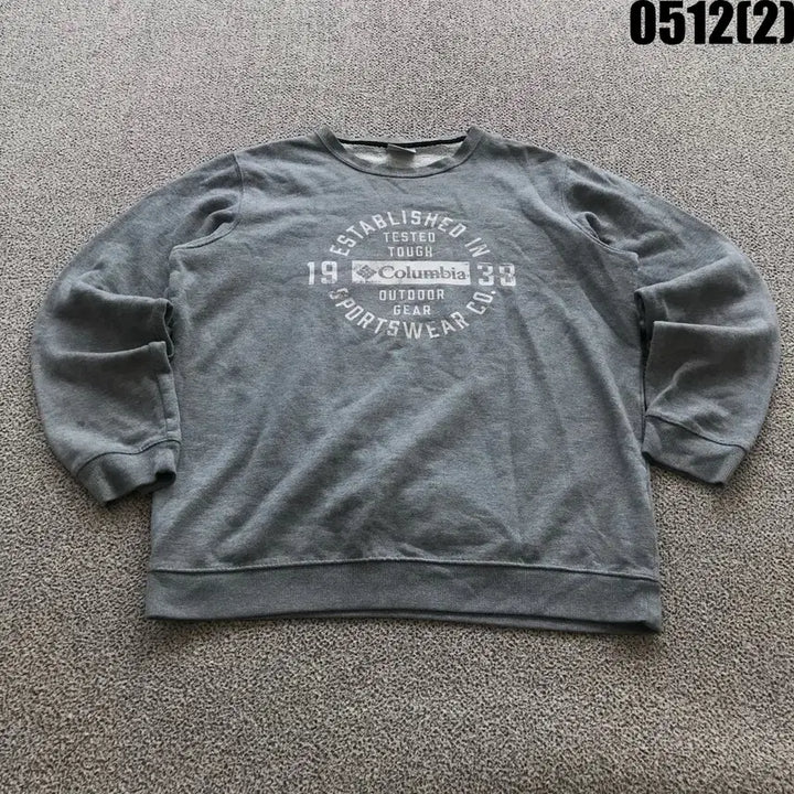 [BUNJANG] Columbia Fleece Sweatshirt Gray XL / 컬럼비아 기모 맨투맨 티셔츠 회색 XL