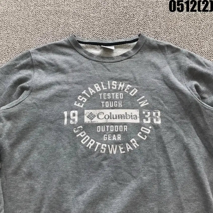 [BUNJANG] Columbia Fleece Sweatshirt Gray XL / 컬럼비아 기모 맨투맨 티셔츠 회색 XL