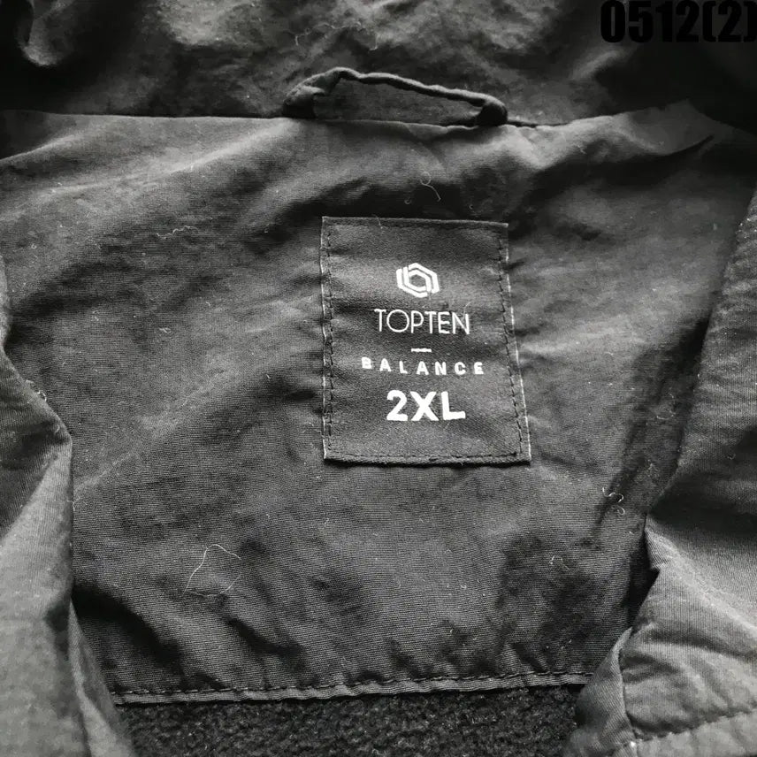 [BUNJANG] Topten Black Windbreaker Jacket 2XL / 탑텐 블랙 바람막이 자켓 2XL