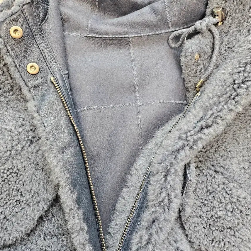 [BUNJANG] Atte Vanessa Bruno Lambskin Fur Hooded Jacket / 아떼 바네사브루노  양가죽 모피 후드 자켓