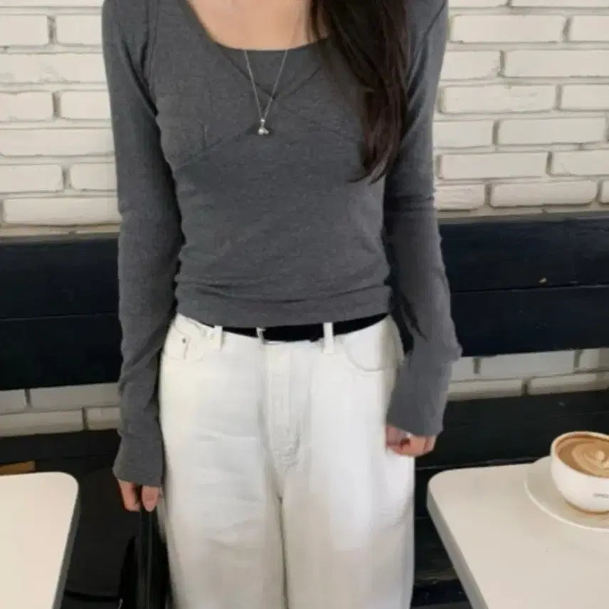 [BUNJANG] Obverse Layered Cami Set T-Shirt / 오브던 티셔츠 레이어드 나시 세트