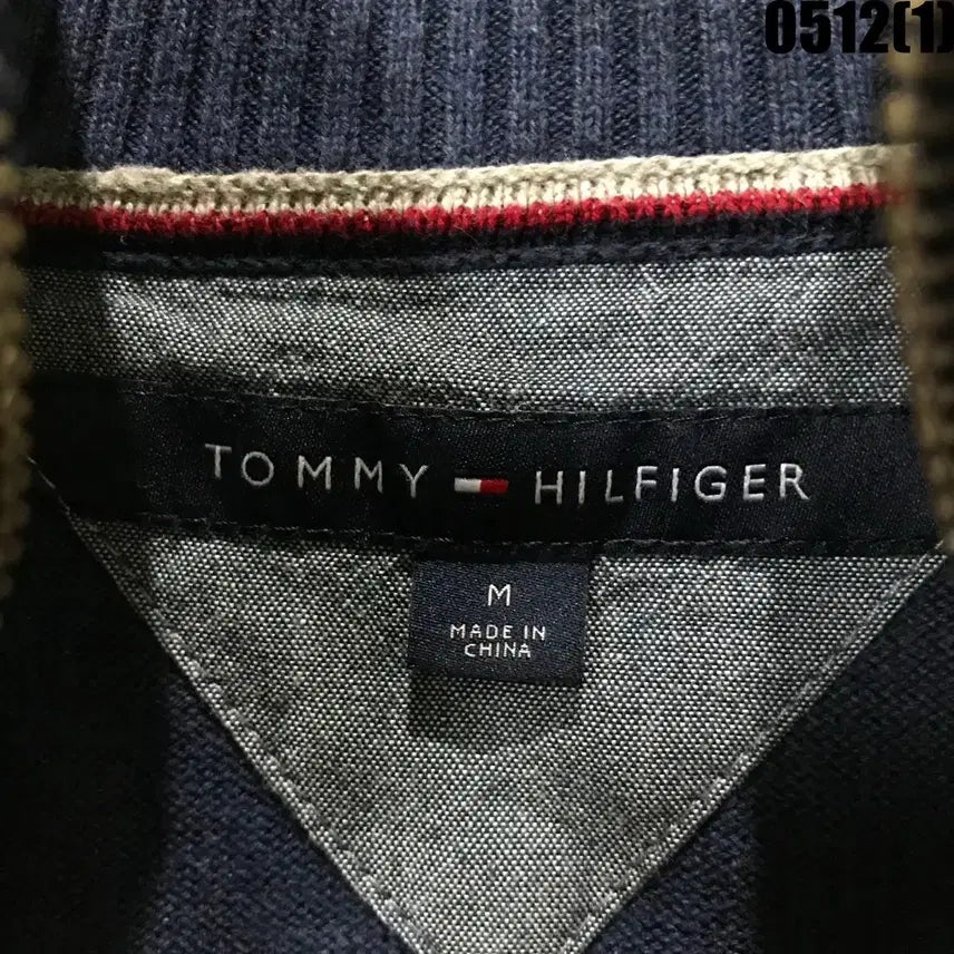 [BUNJANG] Tommy Hilfiger Navy Half-Zip Knit Sweater Medium / 타미힐피거 네이비 하프집업 니트 m