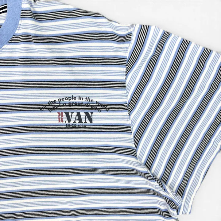 [BUNJANG] Van Jac Stripe T-Shirt L / Van Jac 스트라이프 티셔츠 L