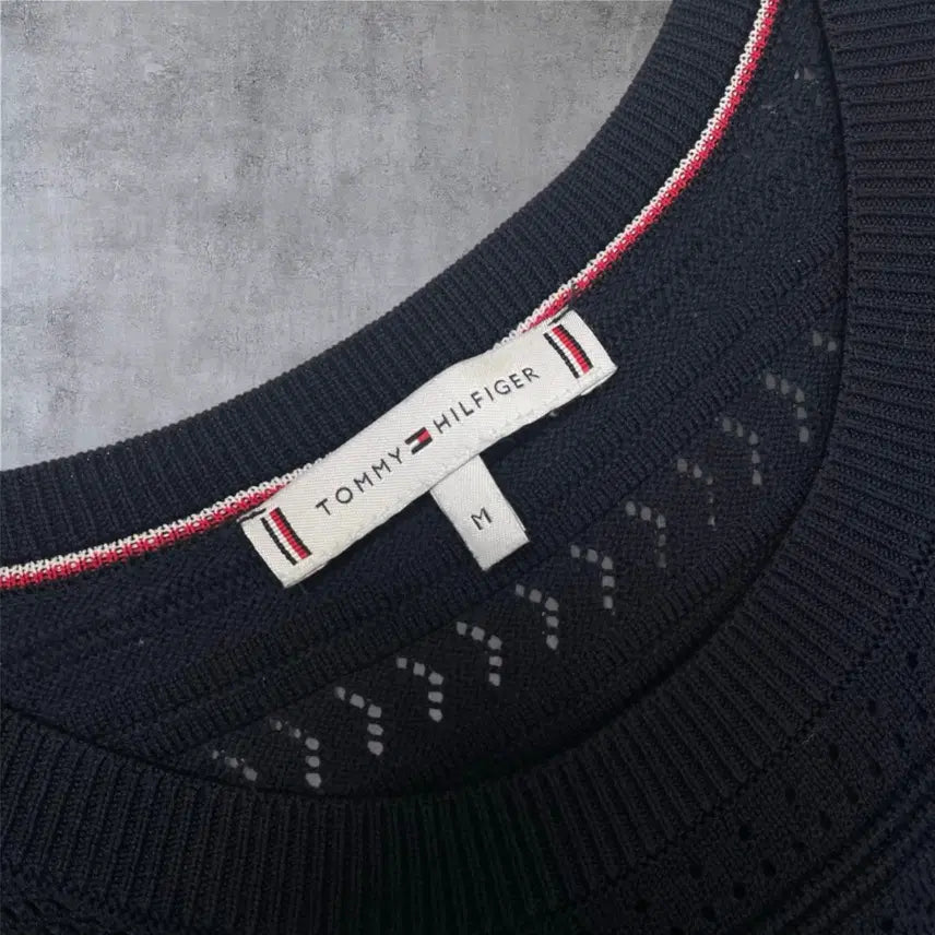 [BUNJANG] Tommy Hilfiger Deep Navy Knit Short Sleeve Dress M / 타미힐피거 Tommy Hilfiger 딥네이비 니트 반팔 원피스 M
