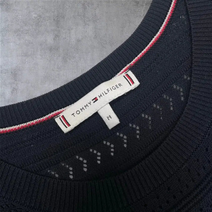 [BUNJANG] Tommy Hilfiger Deep Navy Knit Short Sleeve Dress M / 타미힐피거 Tommy Hilfiger 딥네이비 니트 반팔 원피스 M