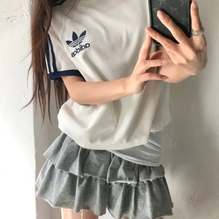 [SOLD OUT] Adidas 아디다스 크림/블루 3S 테리 티셔츠