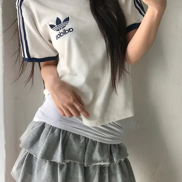 [SOLD OUT] Adidas 아디다스 크림/블루 3S 테리 티셔츠
