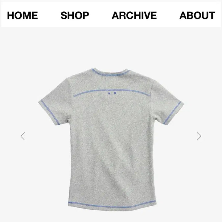[BUNJANG] 999 Humanity Melange Grey Stitch Short Sleeve T-Shirt / 999휴머니티 멜란지 그레이 스티치 반팔티
