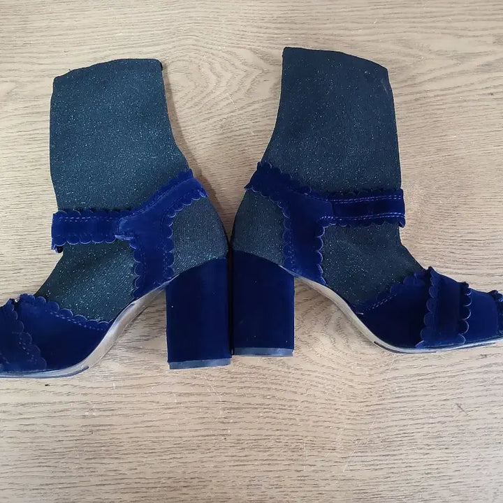 [BUNJANG] SUECOMMA BONNIE Velvet Jewel Ankle Boots Size 36 / 슈콤마보니벨벳 앵클 부츠 36 사이즈