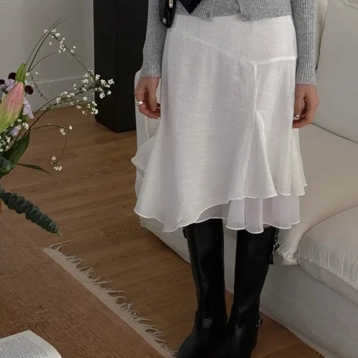 [BUNJANG] Cremme Layered Skirt / 크렘므 레이어드스커트