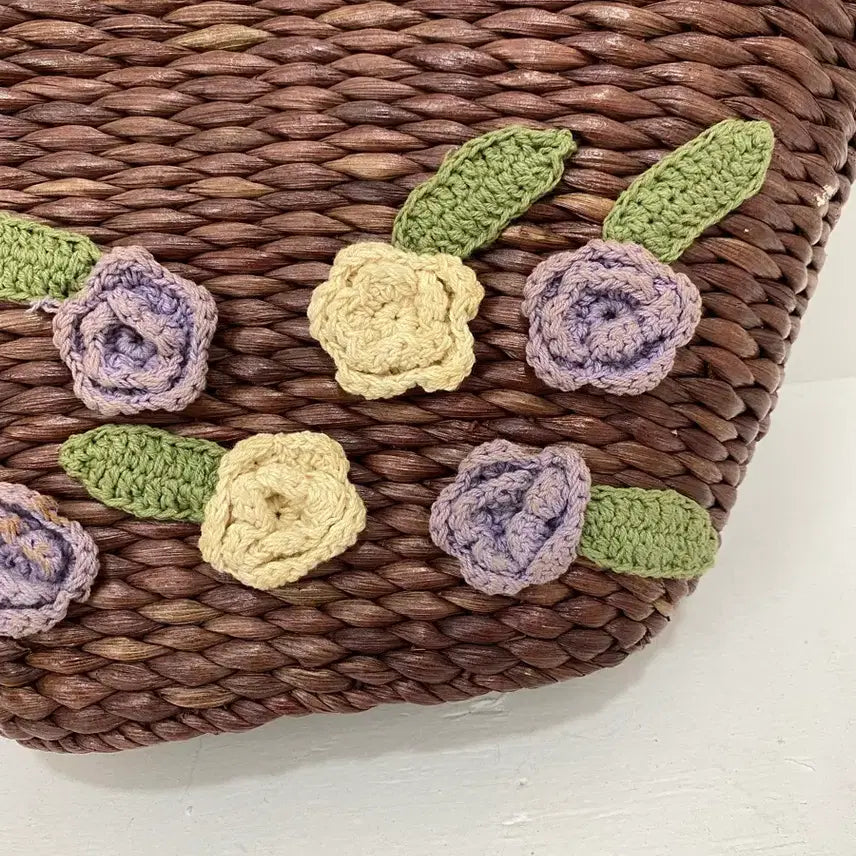 [BUNJANG] Rattan Crochet Tote Bag / 라탄 크로쉐 토트백