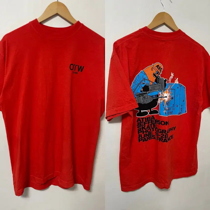 [BUNJANG] ARCH Vintage Big Logo Loose Fit T-Shirt / 100-105 ARCH 빈티지 빅로고 루즈핏 반팔티