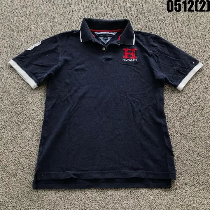 [BUNJANG] Tommy Hilfiger Navy Short Sleeve Polo T-Shirt L / 타미힐피거 네이비 반팔 폴로티 L