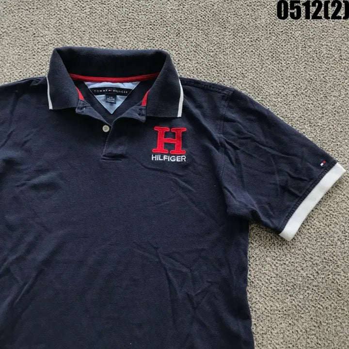 [BUNJANG] Tommy Hilfiger Navy Short Sleeve Polo T-Shirt L / 타미힐피거 네이비 반팔 폴로티 L