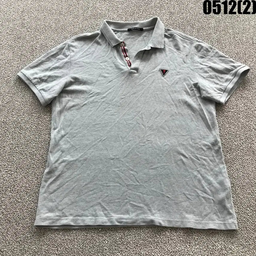 [BUNJANG] Guess Gray Short Sleeve Polo T-Shirt L / 게스 회색 반팔 폴로티셔츠 L